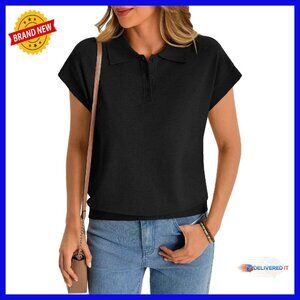 Sleeveless Polo Sweater Vest, Lightweight Knit, Business Casual Top